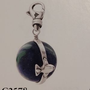 Silpada Sterling Silver World Travels Charm
